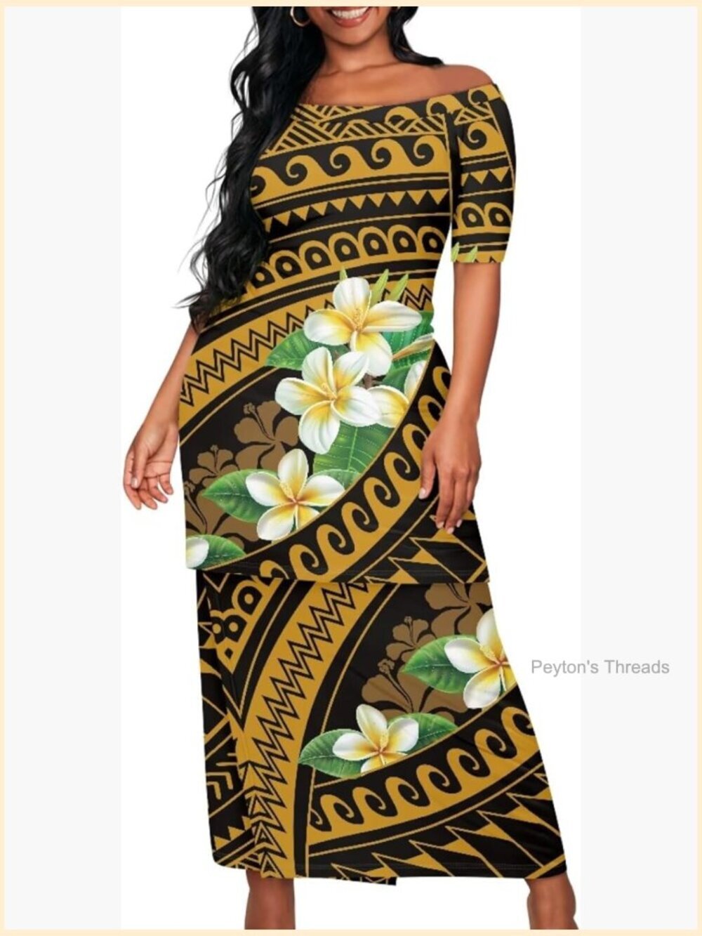 Off Shoulder 2 Piece Dress Set Tops and Skirt Plus Size
